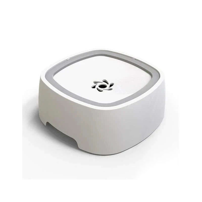 floating dog water bowl with unique design to prevent spillage and splashing, ideal for messy drinkers.