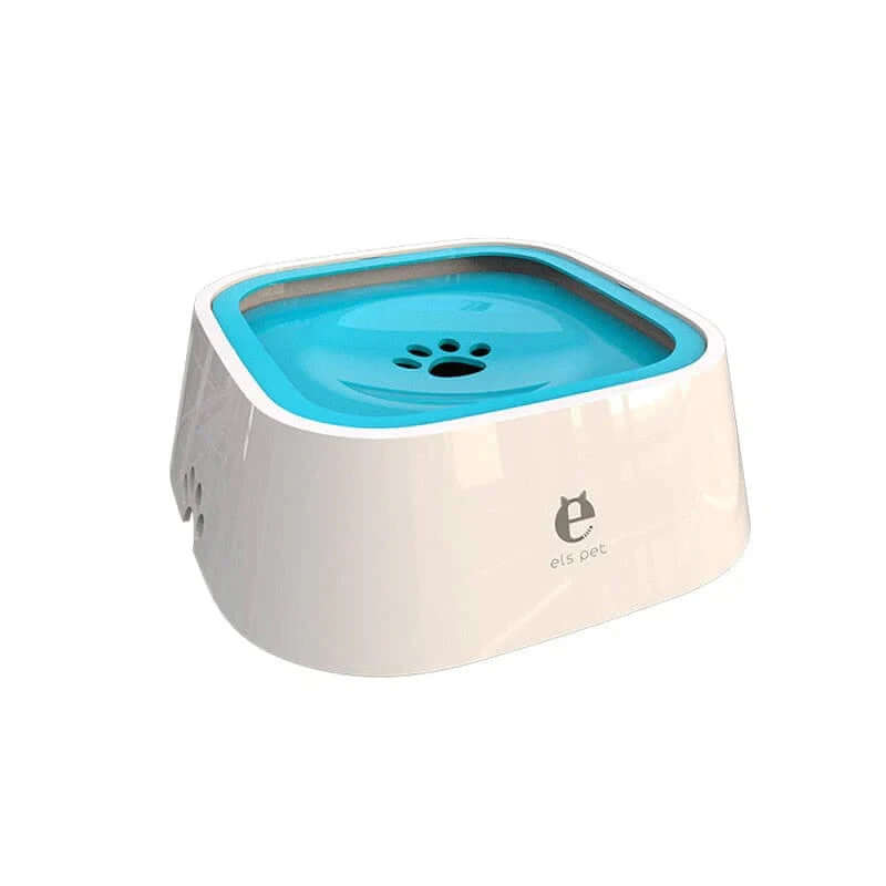 floating dog water bowl with an innovative design to reduce splashing and keep drinking area clean